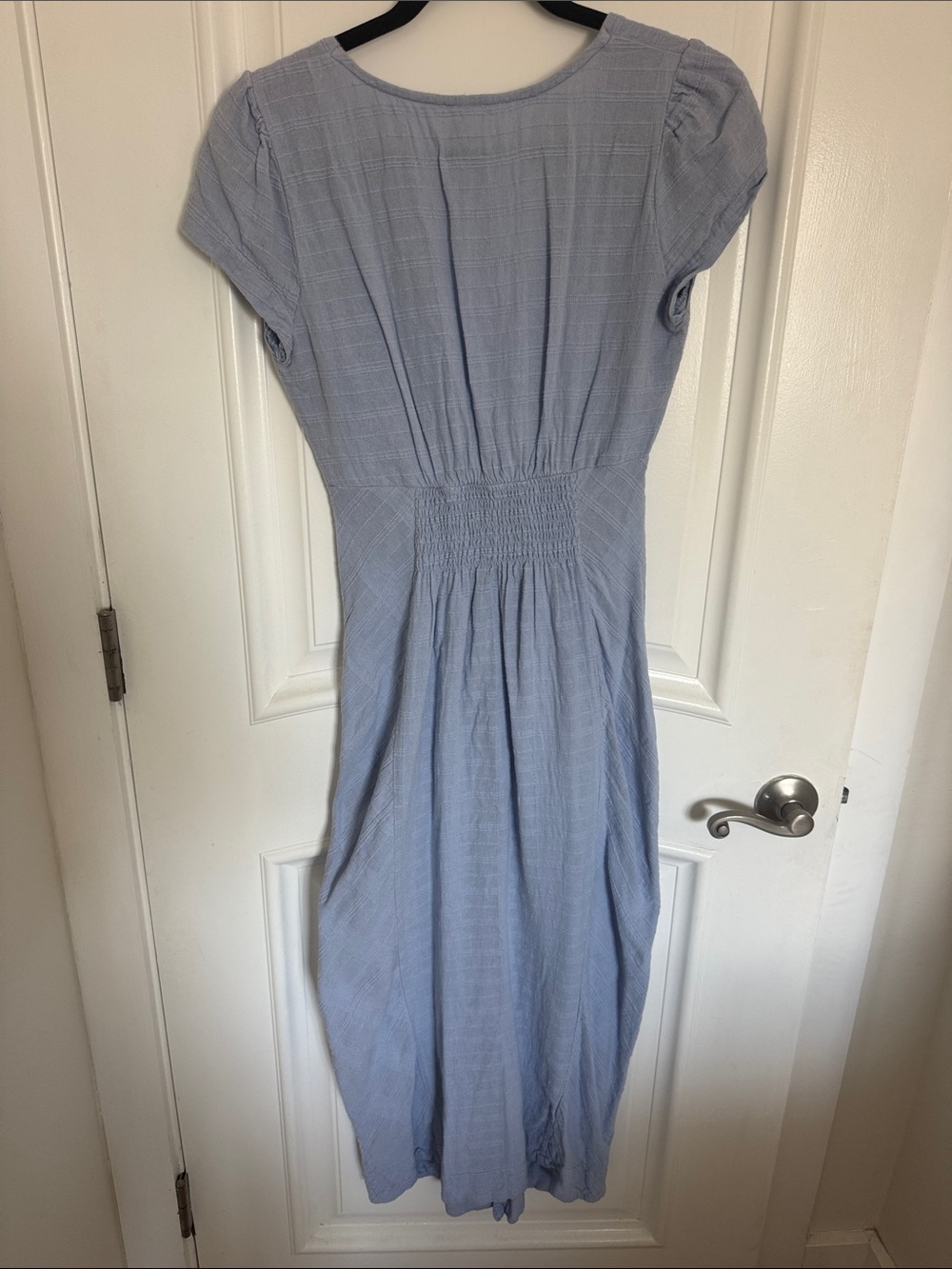 Free People Light Blue Button-Front Maxi Dress - Picture 3 of 3
